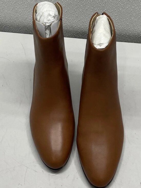 Abeo Shoes - Abeo Plaza Back Zip Boot Dark Tan Women's Size 7